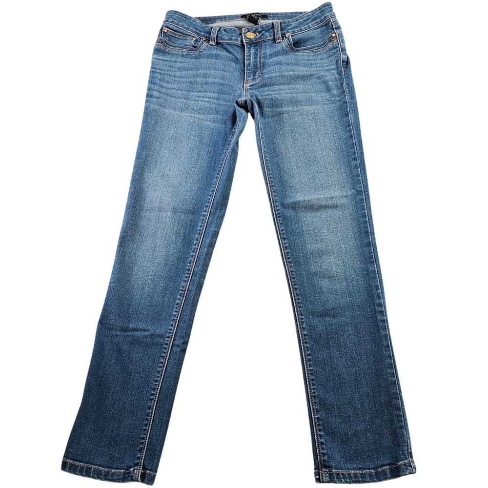 White‎ House Black Market Women's Slim Leg Jeans Size 4R Stretch Medium Wash